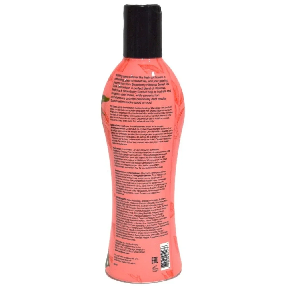 Supre Tan Strawberry Hibiscus Sweet Tea Dark Maximizer Tanning Lotion 8oz